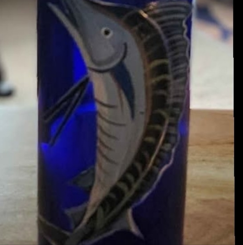 Elegant Blue Glass Vase